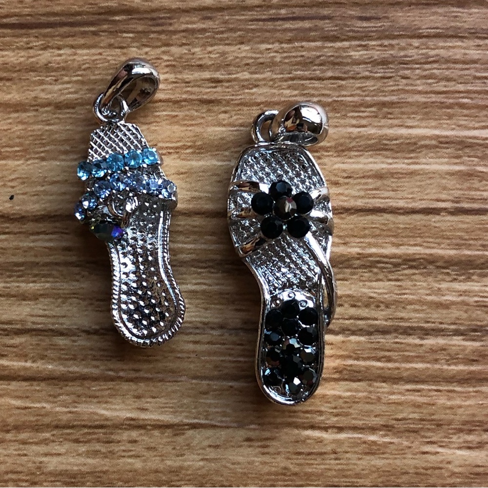 Flip Flop Crystal Pendants